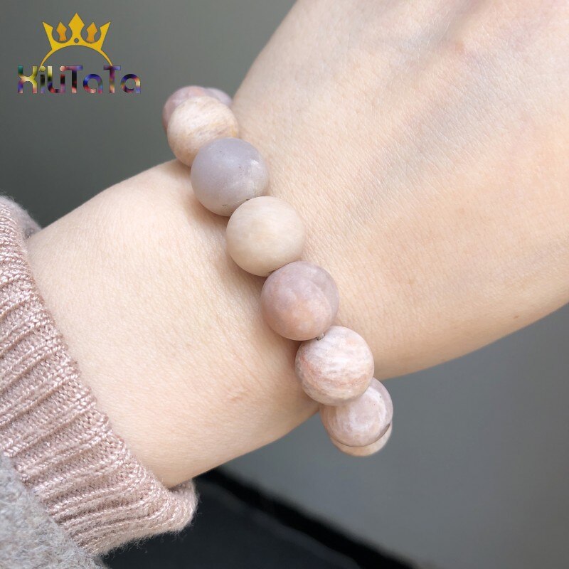 Natural Genuine Matte Sunstone Beads Dull Polished Round Loose Beads For Fashion Jewelry DIY Making Bracelet 15&#39;&#39; 6/8/10/12mm - KiwisLove