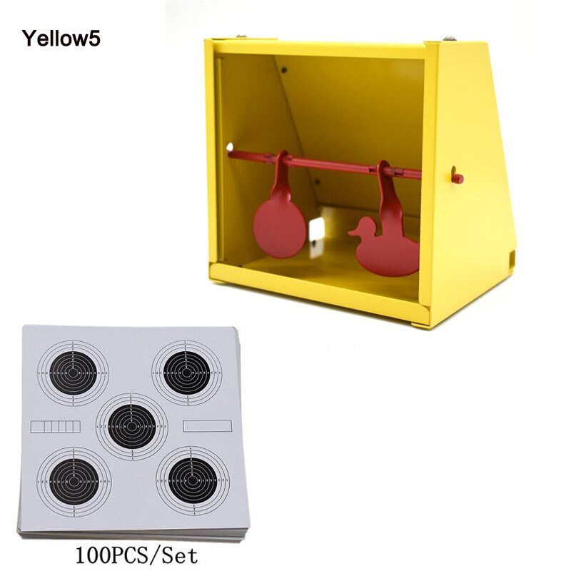 14x14cm Shooting Target 100pcs Paintball Paper BB Bullets Steel Self Resetting Target for Training/Rifle/Gun - KiwisLove
