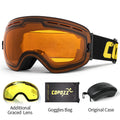 COPOZZ Brand Professional Ski Goggles Double Layers Lens Anti-fog UV400 Big Ski Glasses Skiing Snowboard Men Women Snow Goggles - KiwisLove