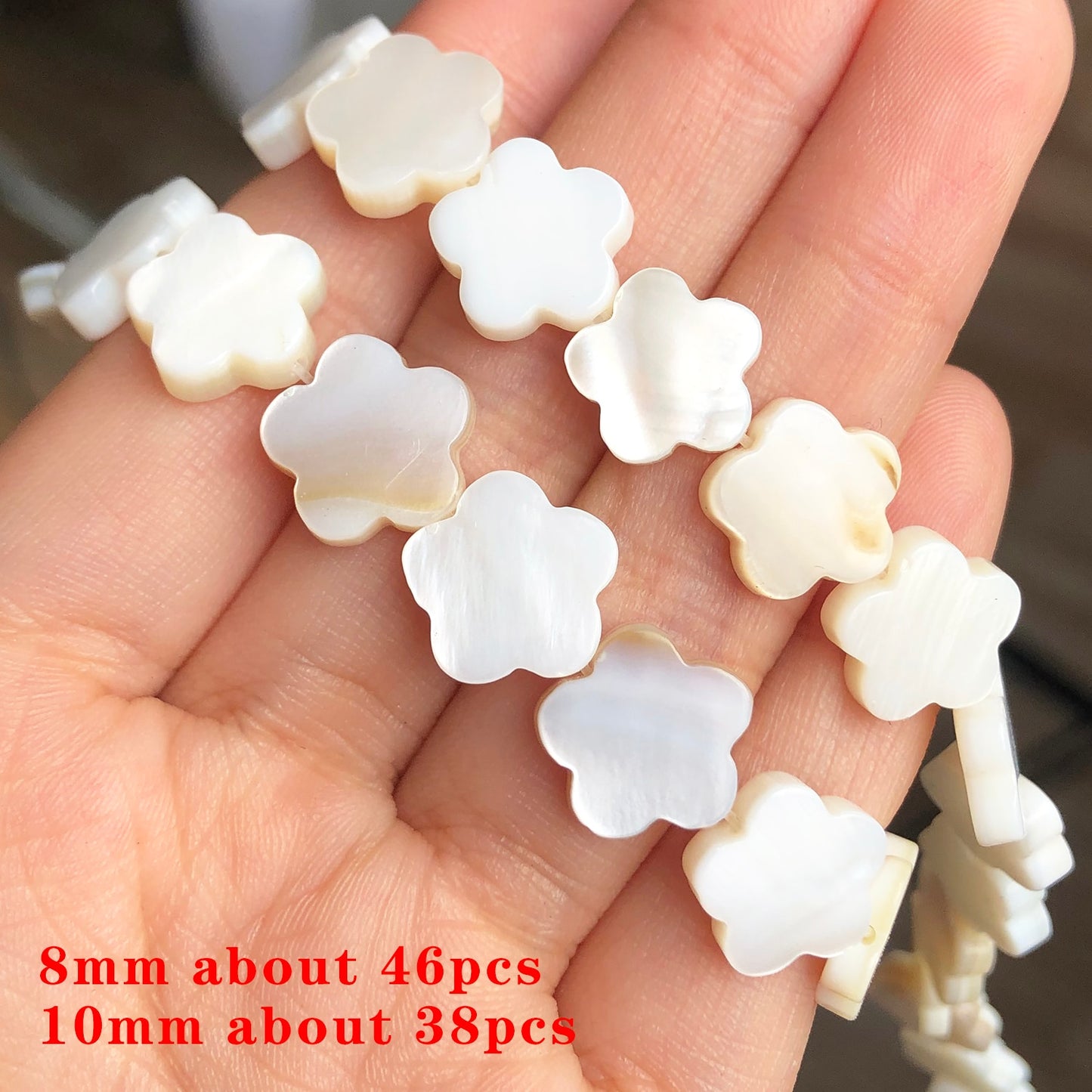 Natural White Freshwater Shell Beads Beads Heart Cross Star Round Mother Of Pearl Loose Beads for Jewelry Making DIY Bracelet - KiwisLove