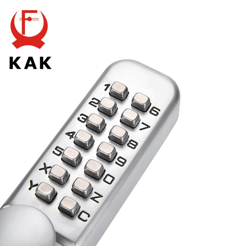 KAK Anti-theft Security Door Lock Mechanical Password Door Lock Safe Home Gate Lock Door Hardware Indoor Outdoor Lock Keyless - KiwisLove