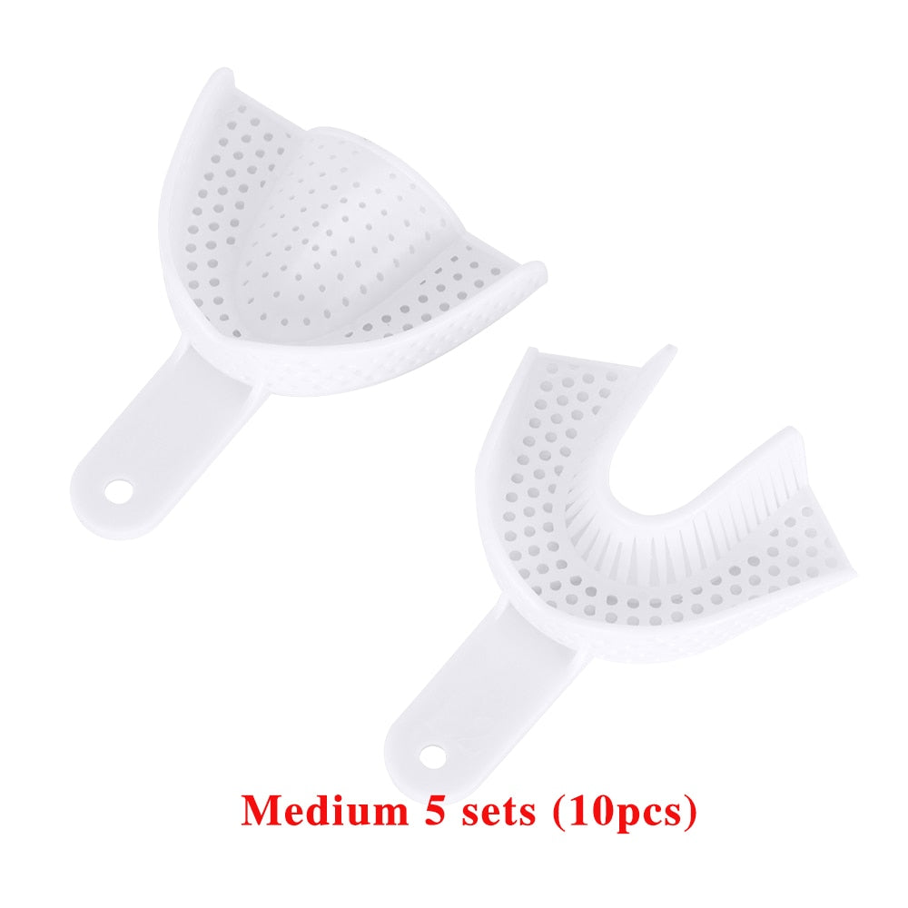 10Pcs/Set Dental Plastic Tray Without Mesh Dentist Tools Dentistry Lab Material Teeth Holder - KiwisLove