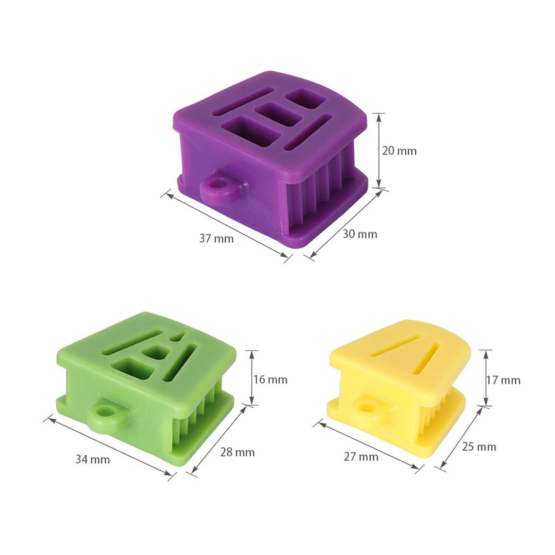 3 Pcs/S/ M/ L Dental Mouth Opener Occlusal Pad Teeth Prop Bite Rubber Retractor Latex - KiwisLove