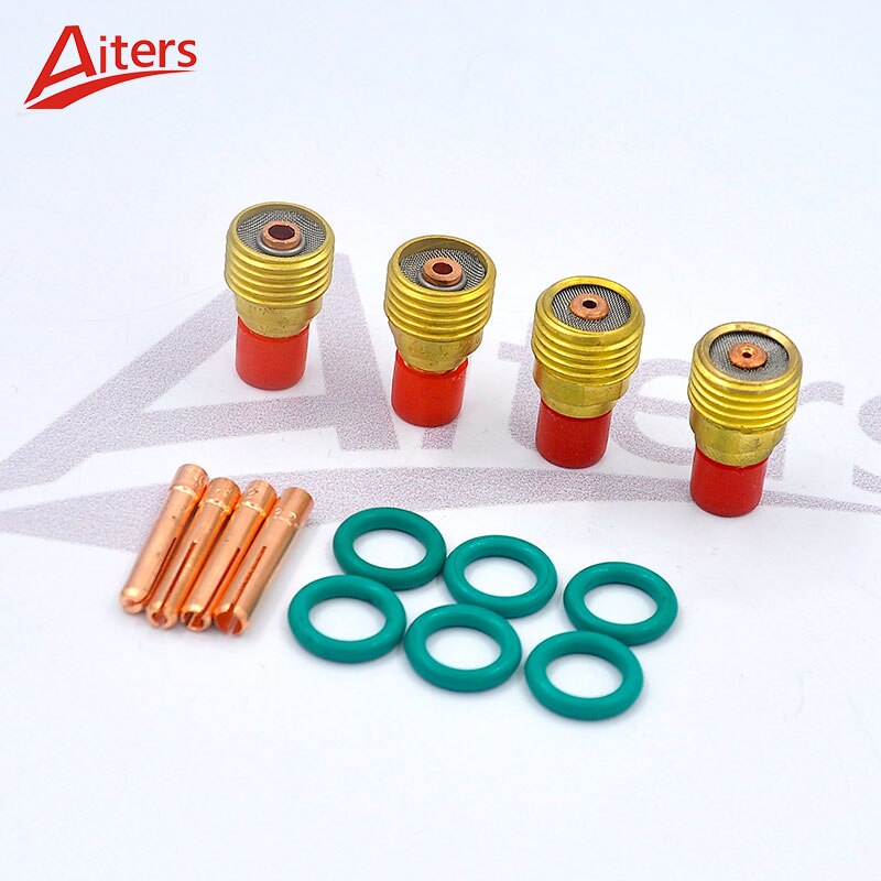 21PCS/Set WP9 20 25 Torch Welding Accessories Kit with #10 Pyrex Glass Cup and Small Stubby Gas Lens - KiwisLove