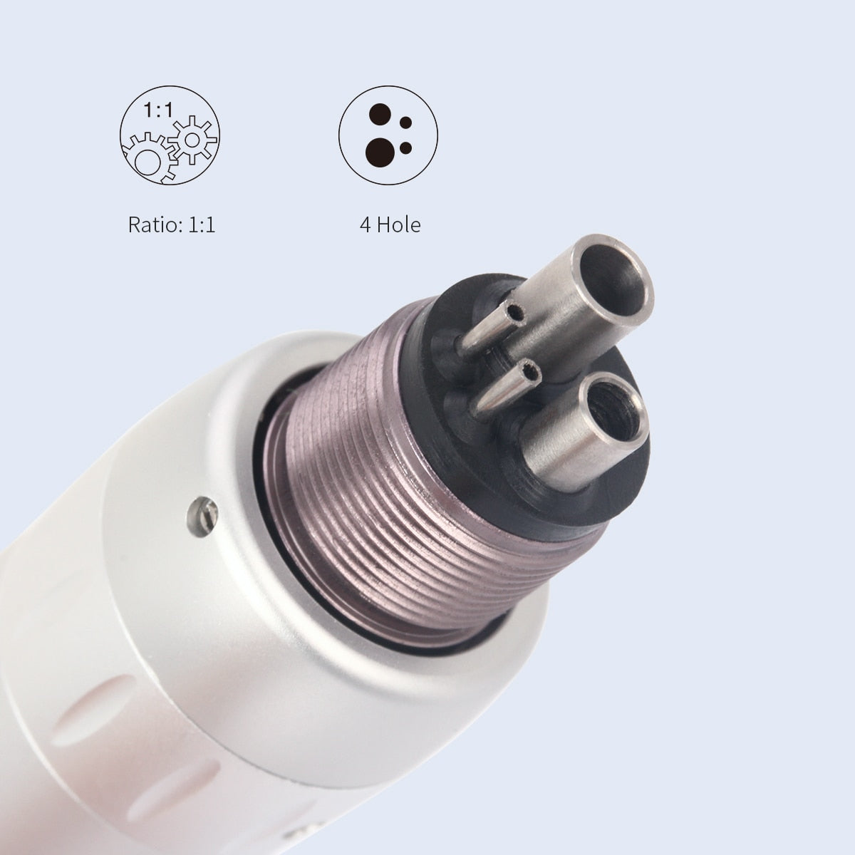 AZDENT Dental Internal Water Contra Angle Press Button Low Speed Handpiece 4 Hole Motor Bur Applicable Φ2.334-2.355mm - KiwisLove