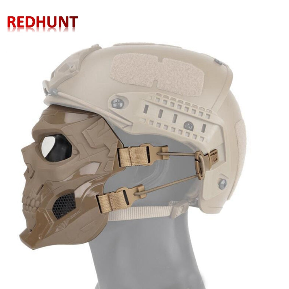 Airsoft Paintball Skull Skeleton Mask Tactical Full Face Mask with Eye Protection Helmet Mask FOR Paintball Game - KiwisLove