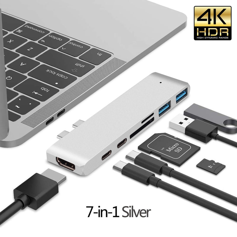 USB 3.1 Type-C Hub 3.0 To HDMI Adapter 4K Thunderbolt 3 TF SD Reader Slot PD f - KiwisLove