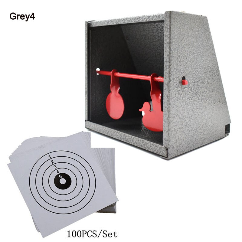 14x14cm Shooting Target 100pcs Paintball Paper BB Bullets Steel Self Resetting Target for Training/Rifle/Gun - KiwisLove