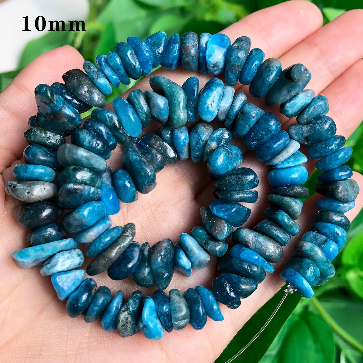 Natural Stone Blue Apatite Gem Beads Round Irregular Faceted Rondelle Loose Beads For Jewelry Making Diy Bracelets Accessories - KiwisLove