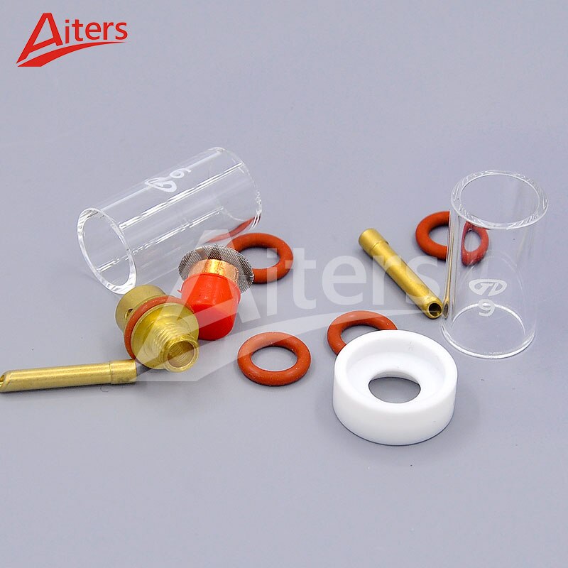 TIG 11PCS Small Connector Kit for WP9/20/25 with Small Separate Gas lens and 9# Pyrex Glass Cups Welding Accessories - KiwisLove