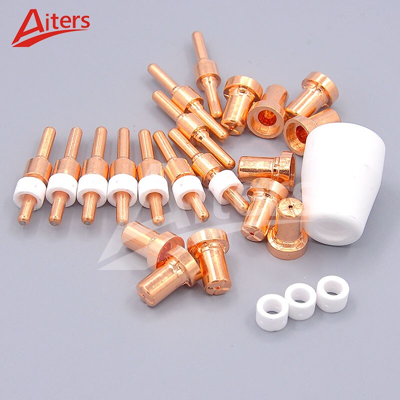 PT31 Plasma Cutting Torch Kit 40PCS Consumables Nozzle and Electrode Ceramics Shield Nozzle Cup Accessories CUT40A - KiwisLove
