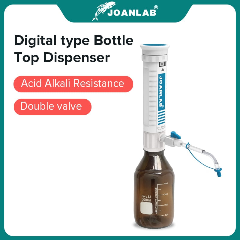 JOANLAB Official Store Bottle Top Dispenser Adjustable Quantitative Laboratory Dispenser Autoclavable Lab Equipment With Bottle