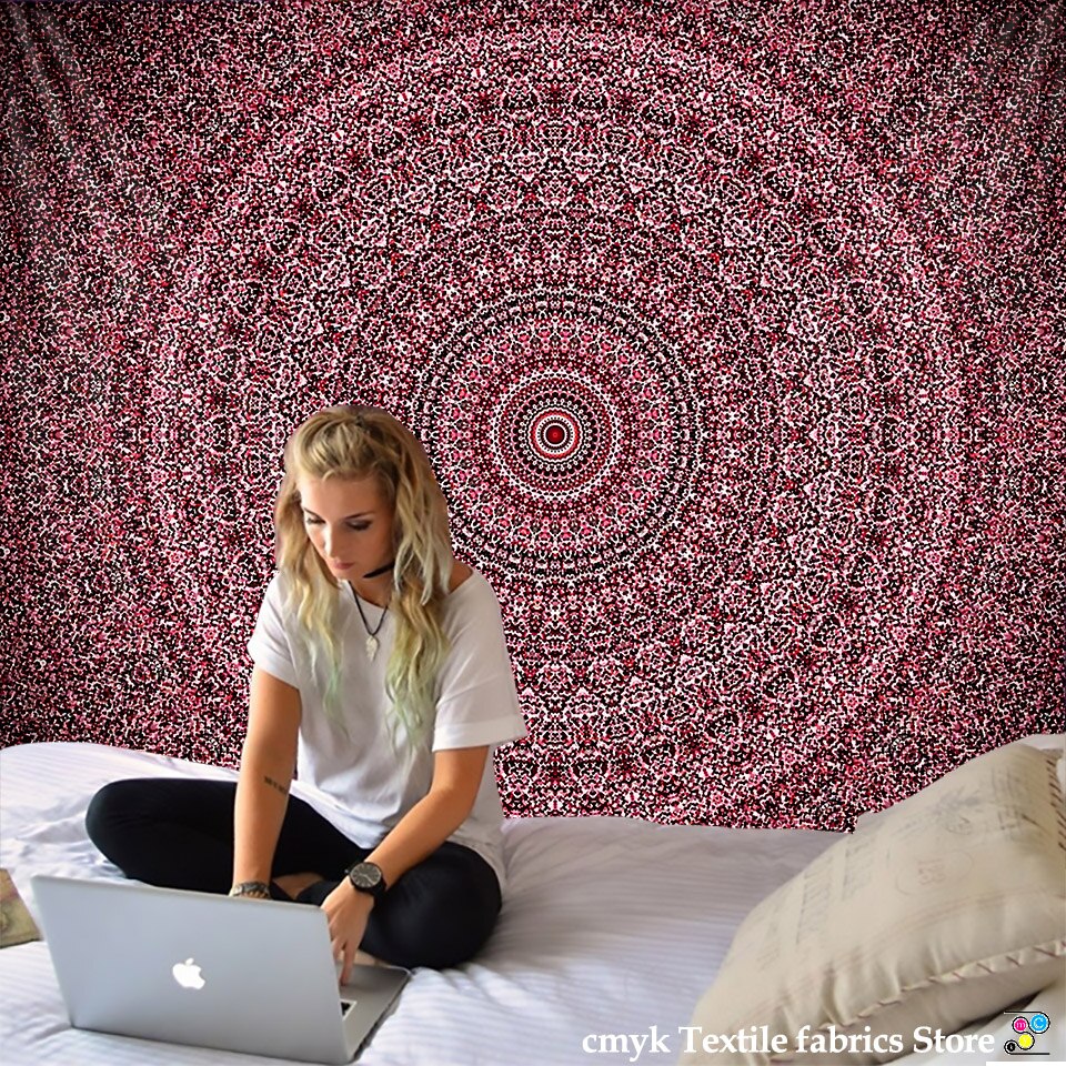 Hot New Indian Mandala Tapestry Hippie Home Decorative Wall Hanging Bohemia Beach Mat Yoga Mat Bedspread Table Cloth 210x148CM - KiwisLove