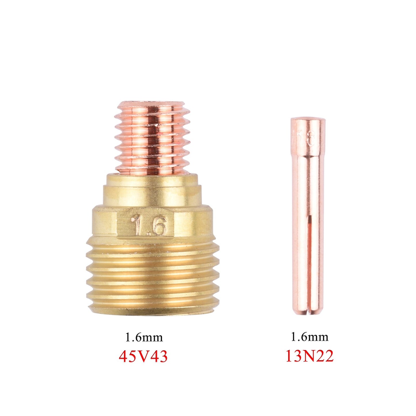1.0/1.6/2.4/3.2mm TIG Small Collet Collet Body Gas Lens 13N21 13N22 13N23 13N24 45V42 45V43 45V44 45V45  For TIG WP9 20 25 Torch - KiwisLove