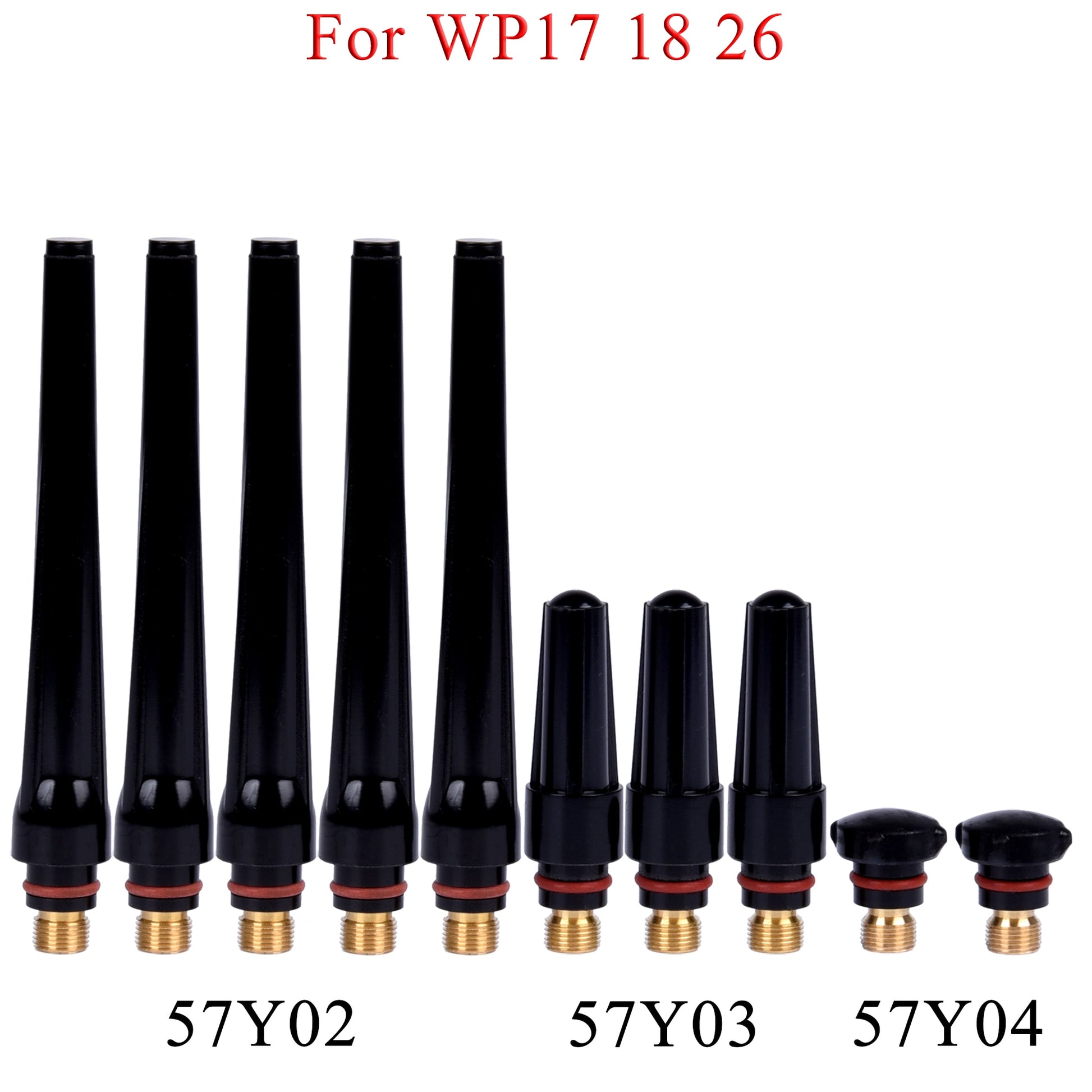 Set 41V33 41V35 41V24 41V24L 57Y04 57Y03 57Y02 TIG Welding Torch Extra Length/Long/Medium/Short Back Cap For WP9/17/20/18/25/26 - KiwisLove
