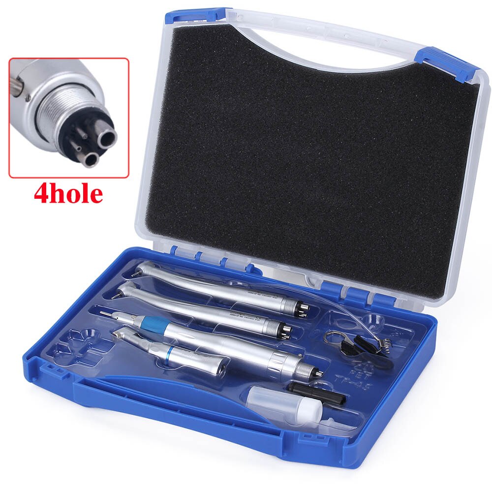 Dental High &amp; Low Speed Handpiece Kit Standard Push Button Single Way Water Spray E-type Air Motor M4 / B2 Whole Set - KiwisLove