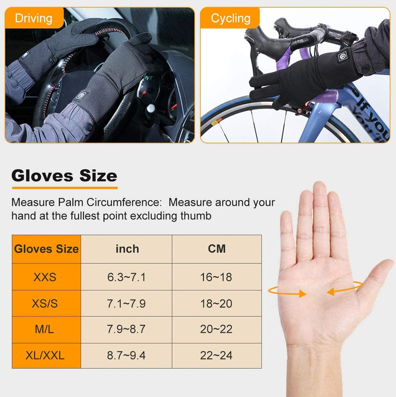 Liner Heated Gloves Winter Warm Skiing Gloves Outdoor Sports Motorcycling - KiwisLove