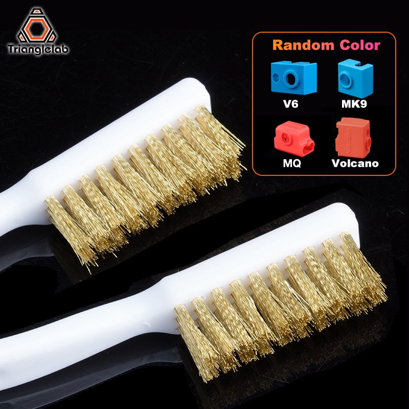 trianglelab Copper Wire Toothbrush Copper Brush Silicone socks gift Handle 3D printer nozzle cleaning Hot bed cleaning 3D print - KiwisLove