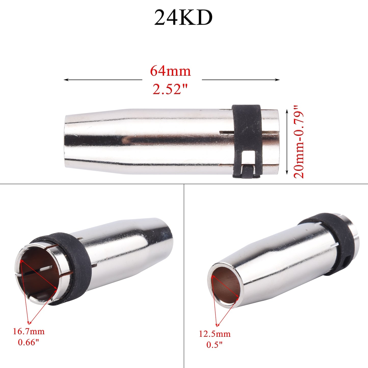 5/10Pcs 15AK/24KD/36KD Gas Nozzle Pure Copper Euro Conical Shield Cup Tips Nozzle Fit MB 15AK/24KD/36KD MIG/MAG Welding Torch - KiwisLove