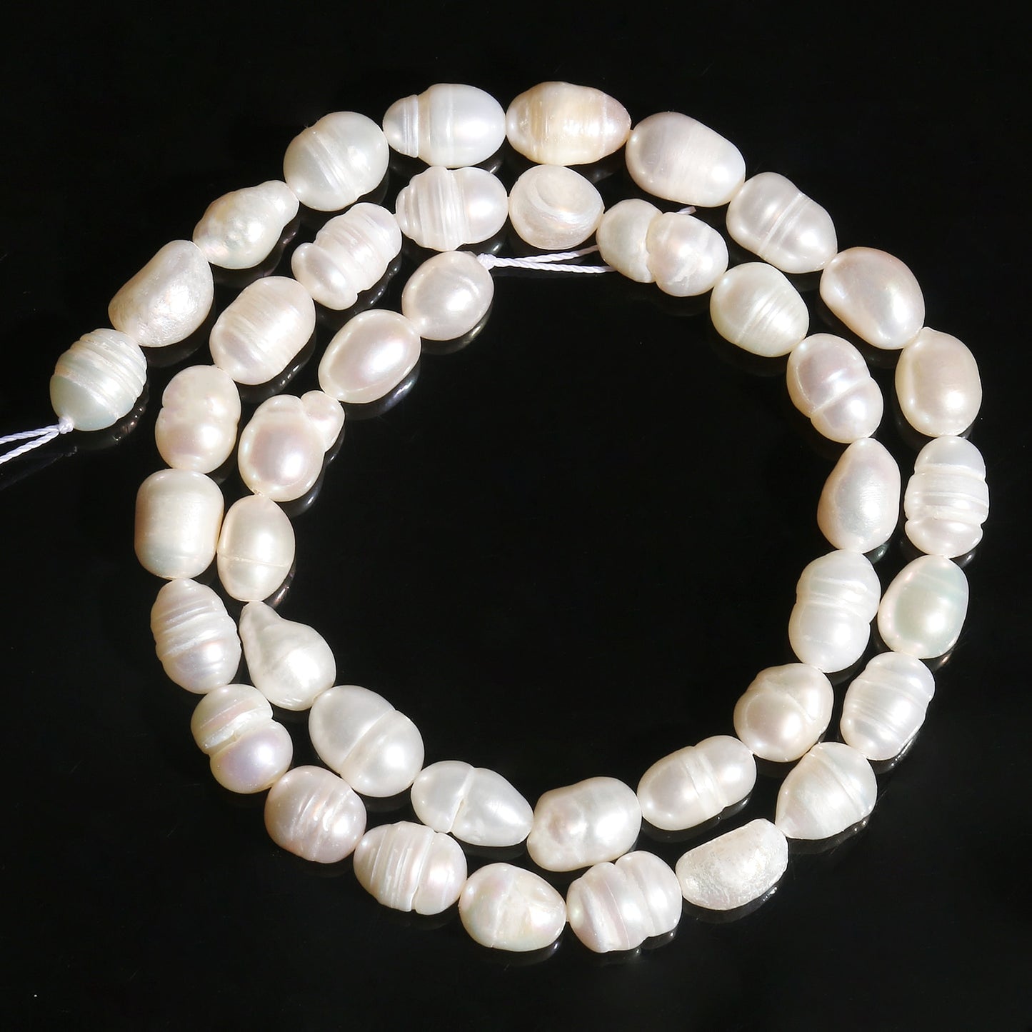 Natural Freshwater Pearls Rice Shape White Pearls Beads for Jewelry Making Handmade DIY Charm Bracelet Necklace Accessories 15" - KiwisLove