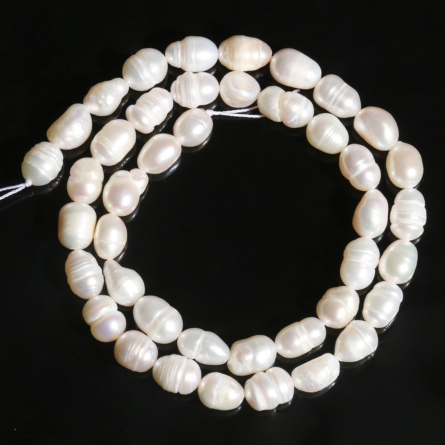 Natural Freshwater Pearls Rice Shape White Pearls Beads for Jewelry Making Handmade DIY Charm Bracelet Necklace Accessories 15" - KiwisLove