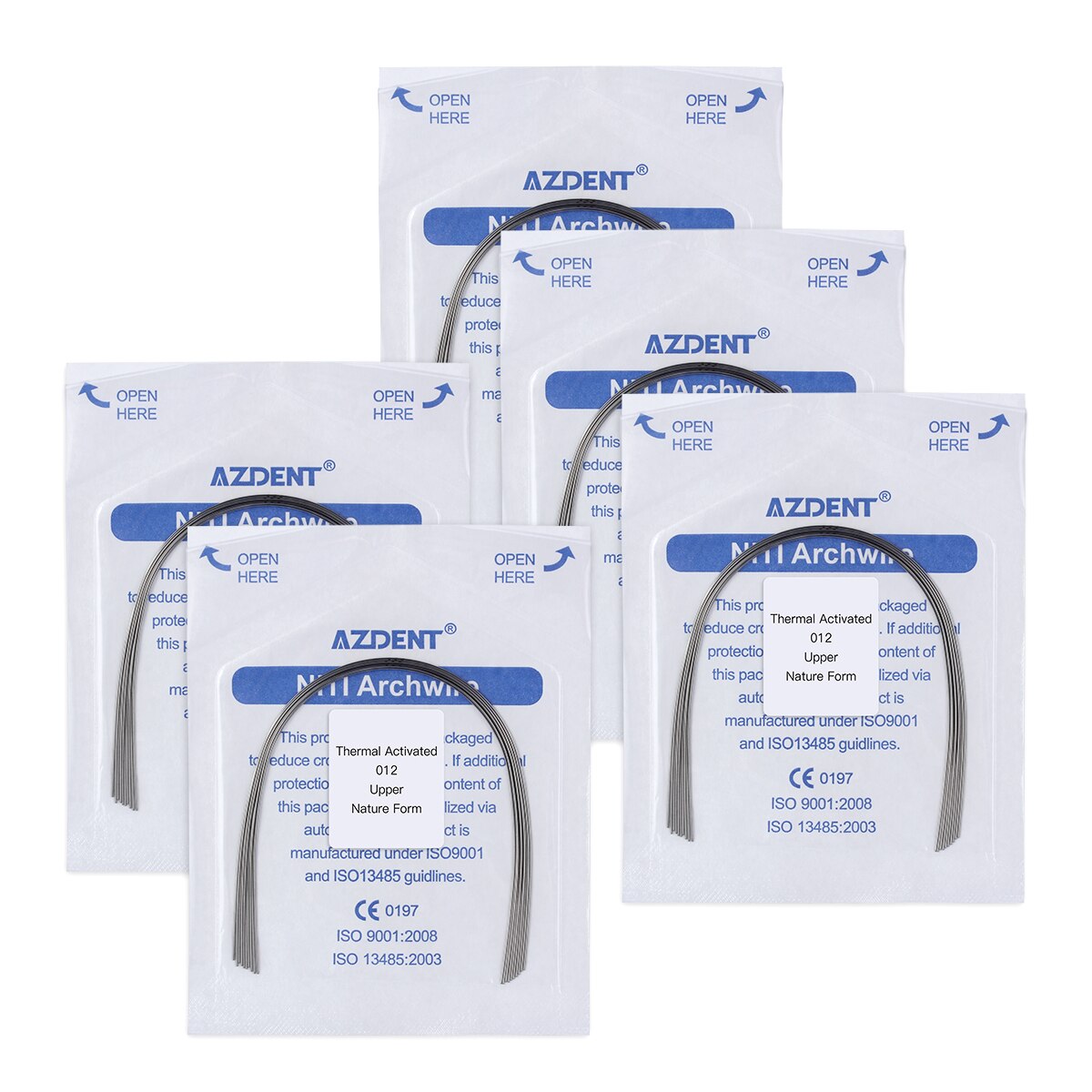 AZDENT 10 Pcs/Pack Dental Orthodontic Niti Thermal Activated Round Arch Wire Natural Form - KiwisLove