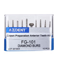 AZDENT Dia.1.6mm Dental Diamond Burs Drills High Speed Handpiece Polishing Tools - KiwisLove