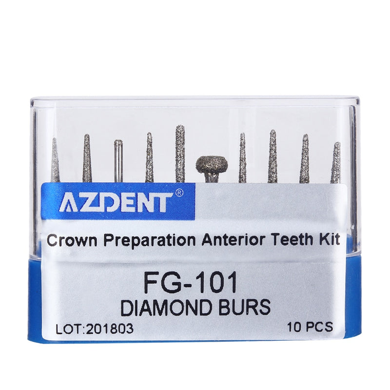 AZDENT Dia.1.6mm Dental Diamond Burs Drills High Speed Handpiece Polishing Tools - KiwisLove