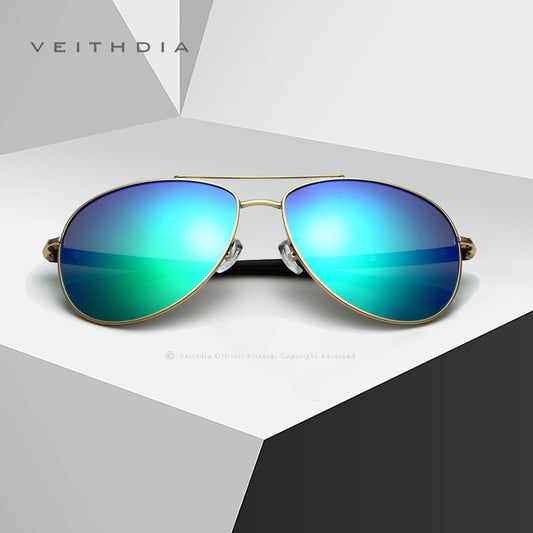VEITHDIA Brand Designer Fashion Men's Sun Glasses Polarized Mirror Lens Vintage Sunglasses Male Eyewear For Men 2708 - KiwisLove