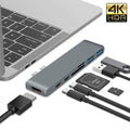USB 3.1 Type-C Hub 3.0 To HDMI Adapter 4K Thunderbolt 3 TF SD Reader Slot PD f - KiwisLove