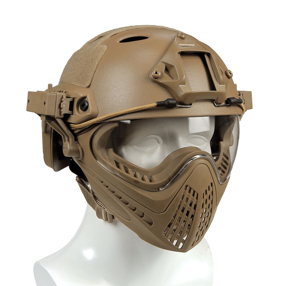 Tactical Helmet Military Airsoft Full Face Protection Helmet for Motorcycle Cycling Hunting Riding Outdoor Activities - KiwisLove