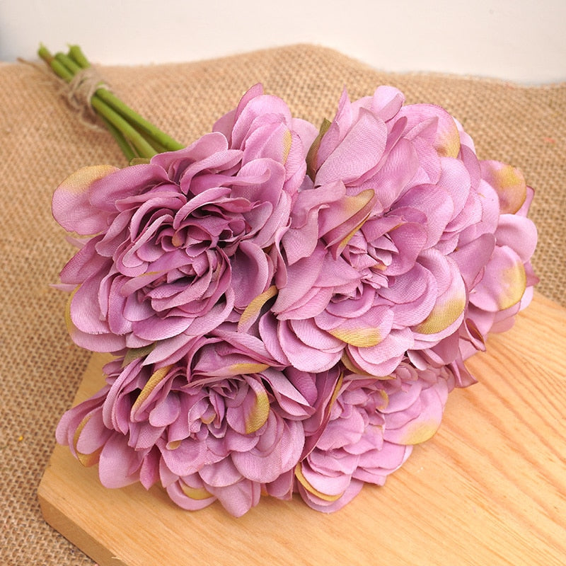 5pcs Beautiful Artificial Peony Flowers High Quality White Bouquet Wedding Home Table Decor Fake Flowers Christmas Arrangement - KiwisLove