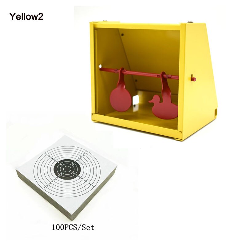 14x14cm Shooting Target 100pcs Paintball Paper BB Bullets Steel Self Resetting Target for Training/Rifle/Gun - KiwisLove