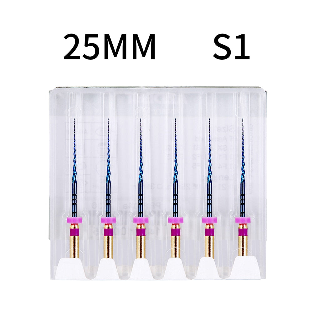 Azdent 6pcs/Pack 25mm SX Dental Files Root Canal Rotary Heat Activated Files 25mm - KiwisLove