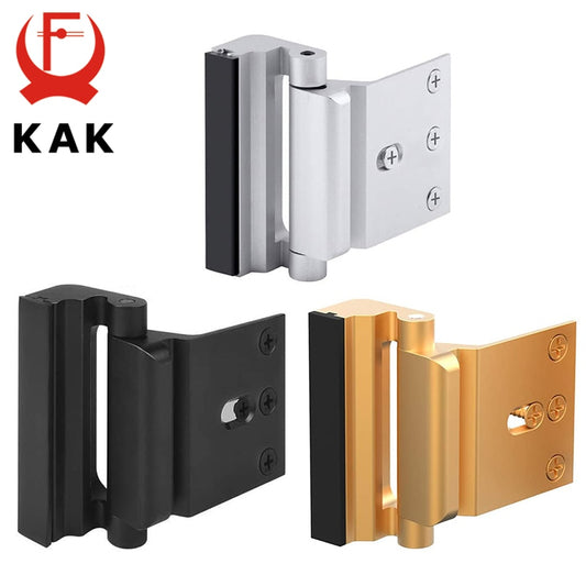 KAK Home Security Door Lock Childproof Door Reinforcement Lock with 3" Stop Withstand 800 lbs Upgrade Lock Defender Hardware - KiwisLove