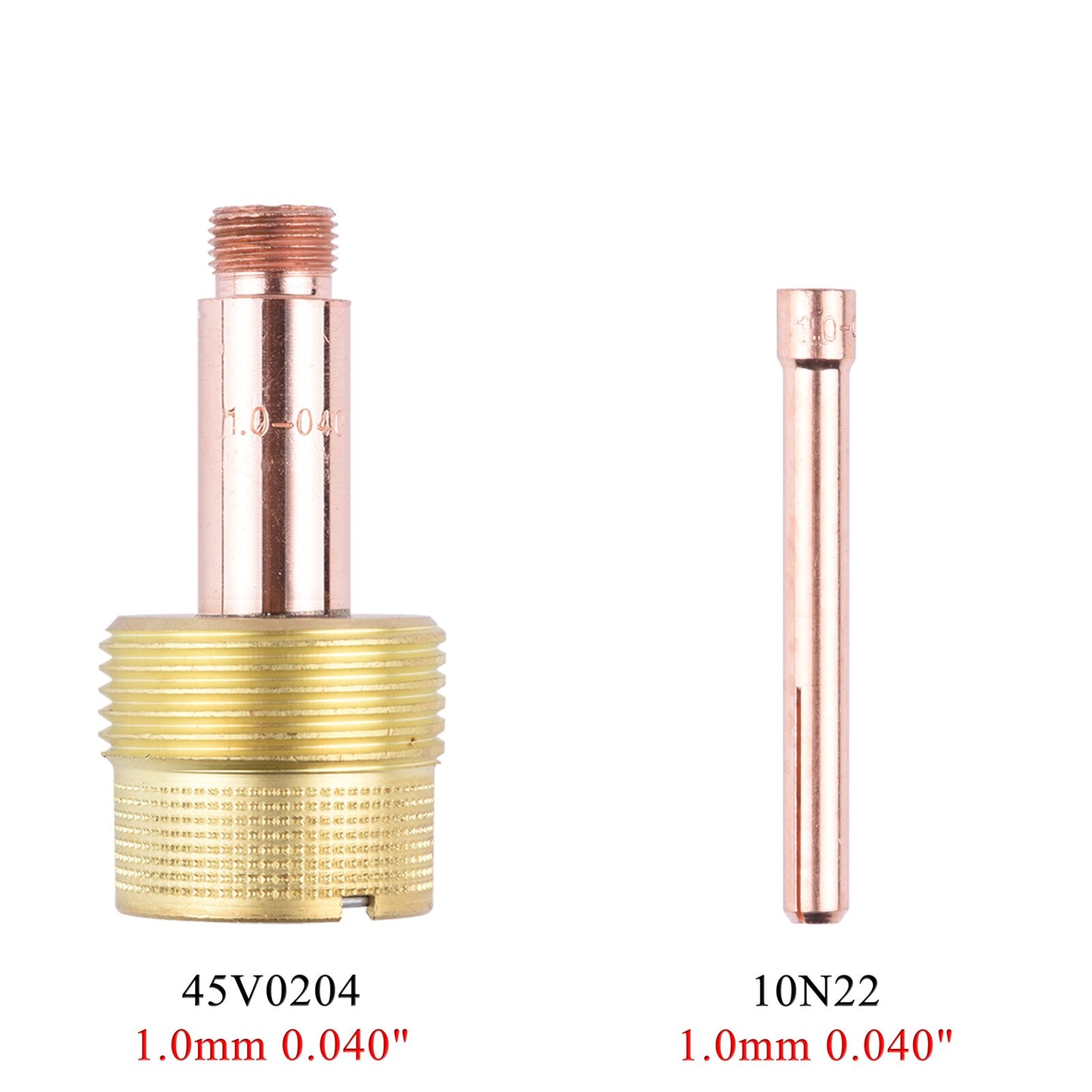 1.0/1.6/2.4/3.2/4.0mm Large TIG Collet Body Gas Lens Collet 10N22 10N23 10N24 10N25 54N20 45V0204 45V116 45V64 995795 45V64 - KiwisLove