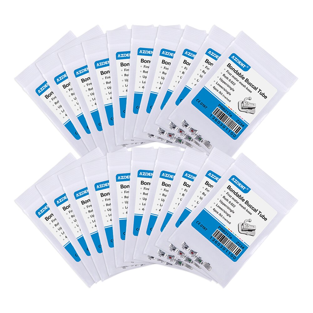 5Pack=20pcs Azdent Dental 1st molar Oral Orthodontics Non-Convertible Bondable Single Buccal Tube Roth/MBT - KiwisLove