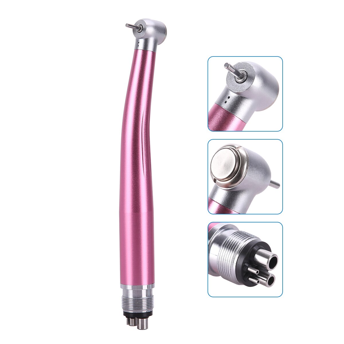 2/4Holes Dental High Speed Handpiece Push Button Standard Head Air Turbine Single Water Spring Rotor/Cartridge - KiwisLove