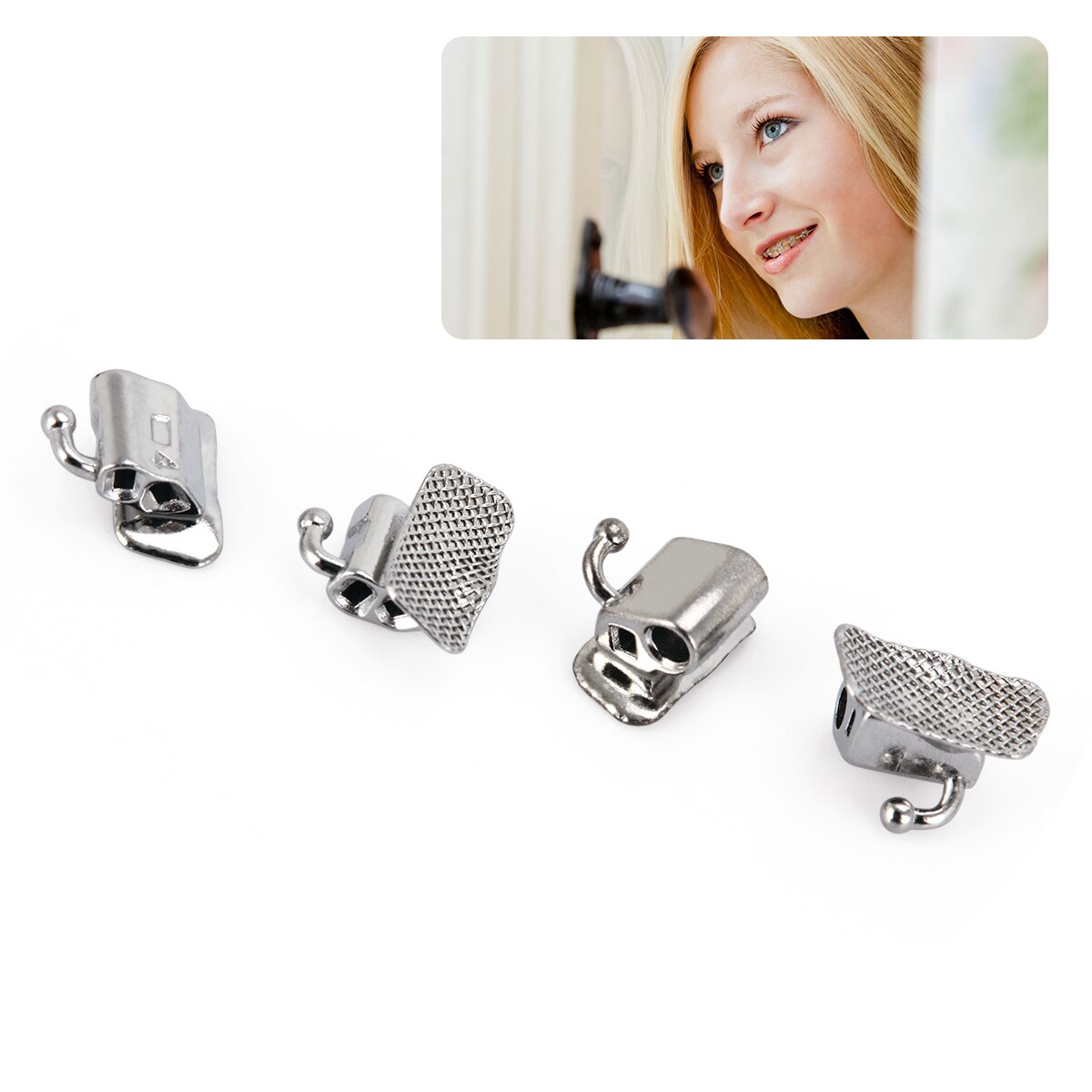 10 Packs  AZDENT Dental Orthodontic Bondable Non-Con Mesh Base Buccal Tube 1st Molar Roth / MBT 022 - KiwisLove