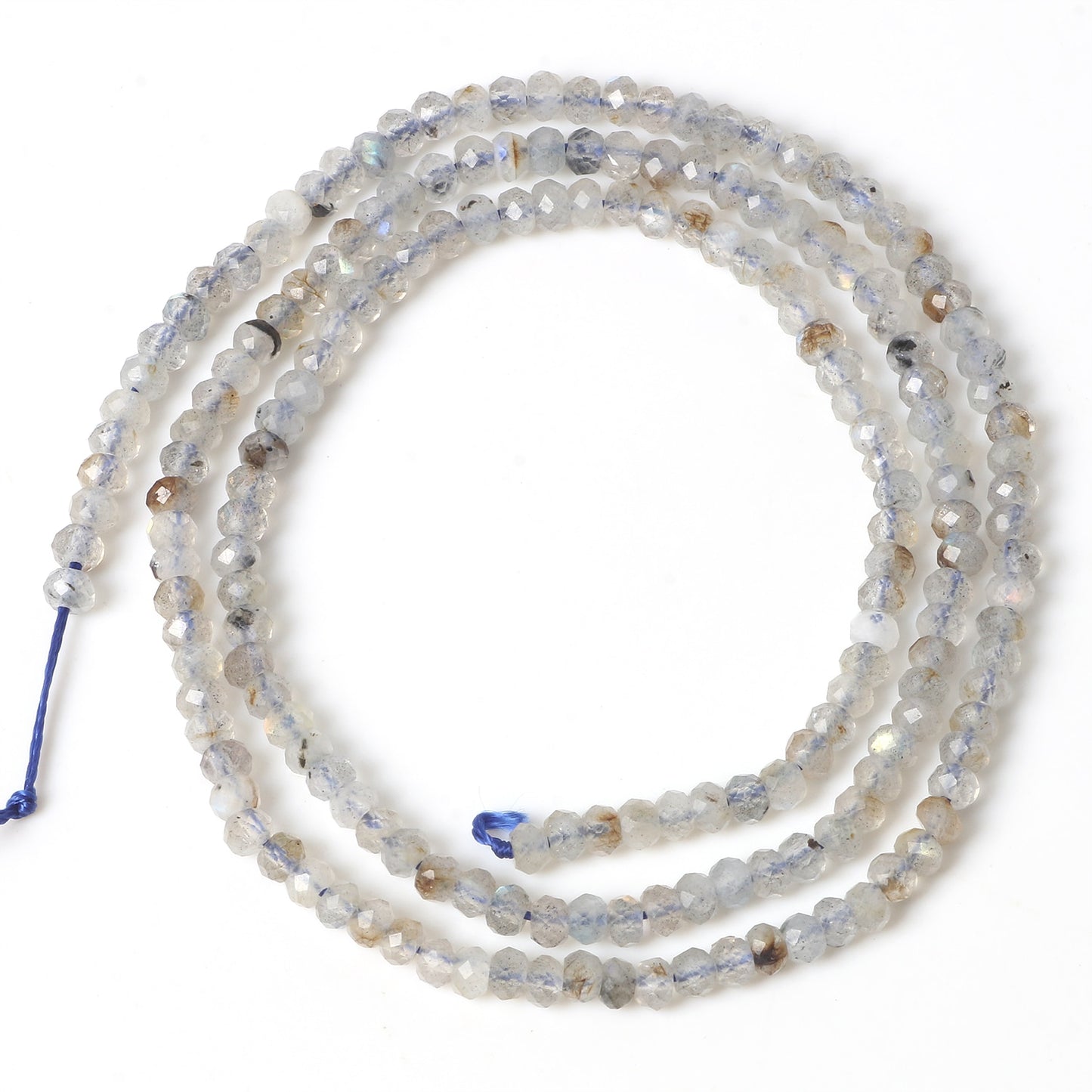 3*2mm Natural Stone Seed Beads Small Moonstone Turquoises Agates Opal Rondelle Beads for Jewelry Women Waist Bracelet Making Diy - KiwisLove