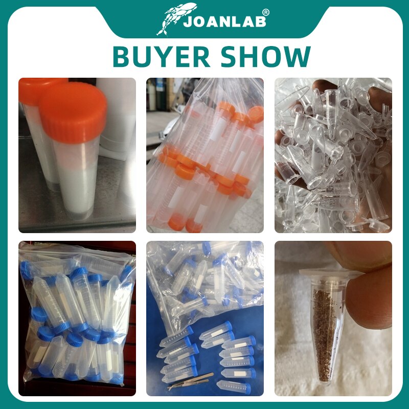 JOANLAB Plastic centrifuge tube 0.2 ml 0.5 ml 1.5 ml 2 ml 10 ml 15 ml 50ml micro scale pcr tube prp tube Lab equipment test tube - KiwisLove