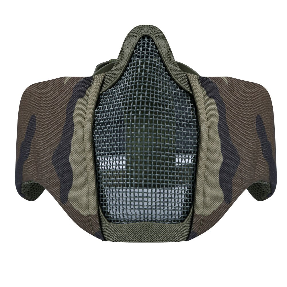 Tactical Half Face Mask Breathable Low-carbon Steel Mesh with Ear Protective for CS Hunting Paintball Shooting Protective - KiwisLove