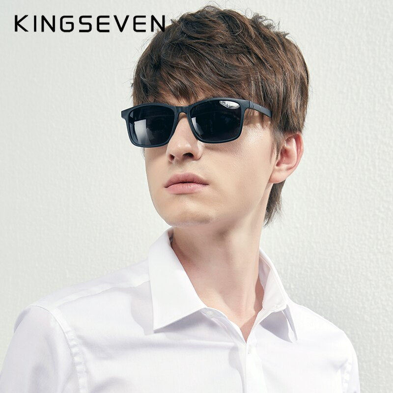 KINGSEVEN SQUARE Ultra Light TR90 Sunglasses Men Polarized Cat.3 1.1mm Thickness Lens Driving Sun Glasses Women Sports Eyewear - KiwisLove