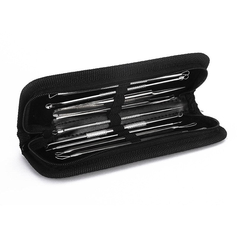 7/9pcs Acne Blackhead Comedone Black Spot Pimple Blemish Remover Skin Care Women Beauty Acne Treatment Pore Cleanser Needle Hook - KiwisLove