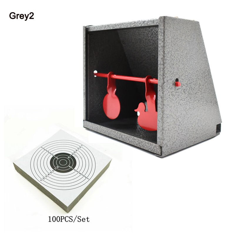 14x14cm Shooting Target 100pcs Paintball Paper BB Bullets Steel Self Resetting Target for Training/Rifle/Gun - KiwisLove