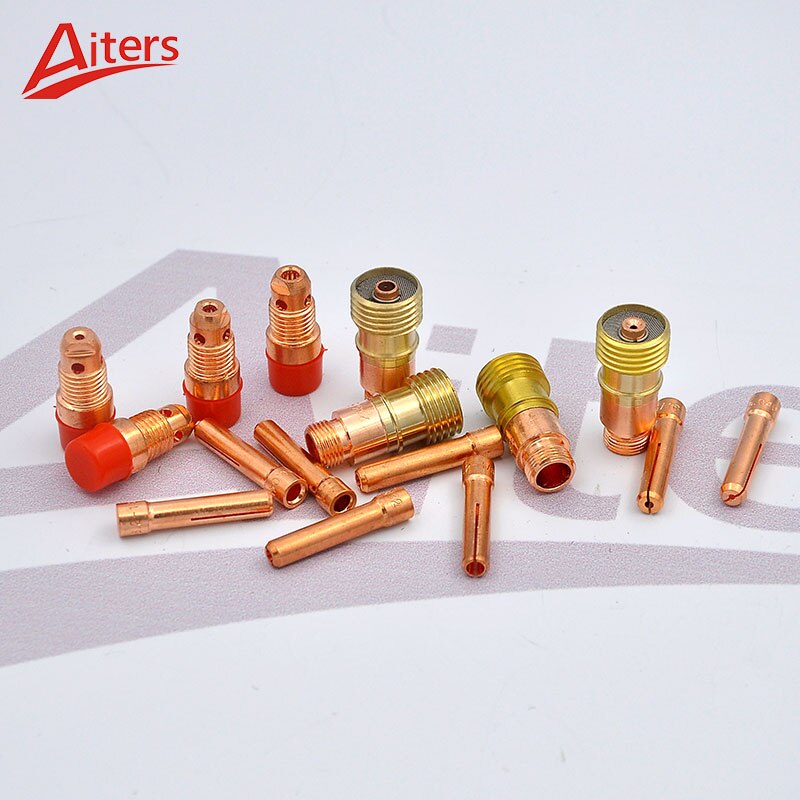 TIG 49PCS Consumables Stubby Gas Lens For WP17 WP18 WP26 Pyrex Glass Cup Spares Kit - KiwisLove