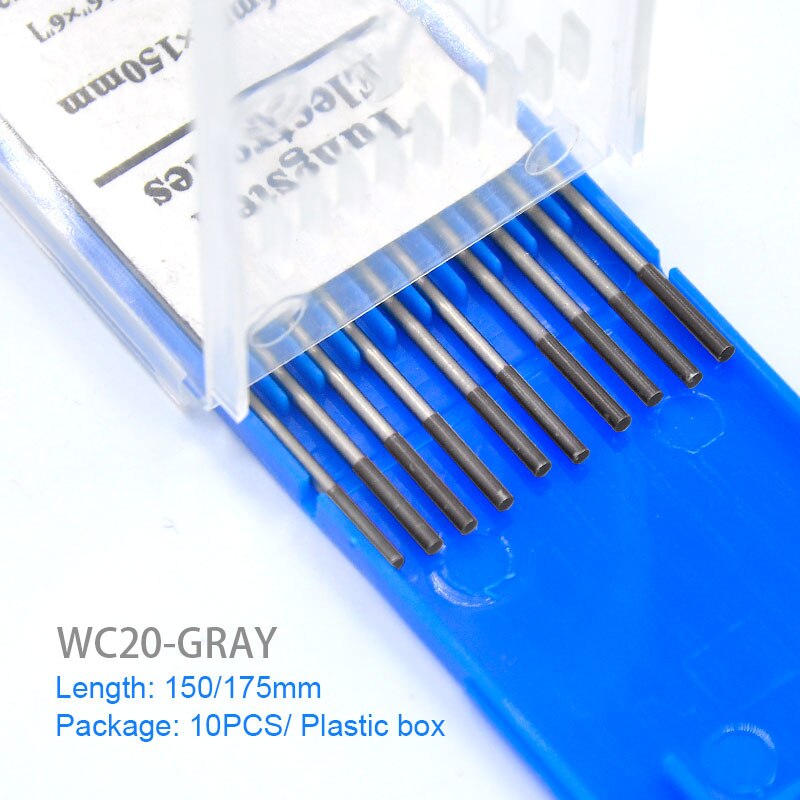 2.0x150 175mm Tungsten Electrodes Welding Rods WT20 WL15 WZ8 WL20 WP WC20 Tungsten Needle for Argon Arc - KiwisLove