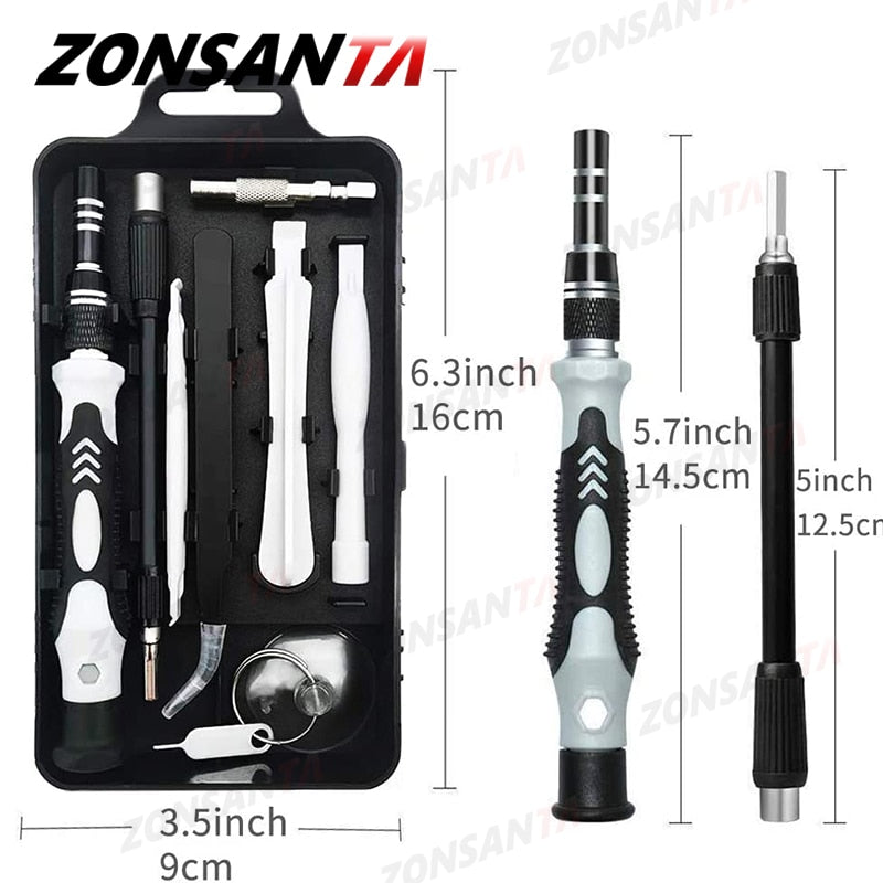 ZONSANTA 115 in 1 Precision Screwdriver Set Magnetic Screw Driver Bit Set Phillips Torx Hex Phone Repair Device Hand Tools Kit - KiwisLove