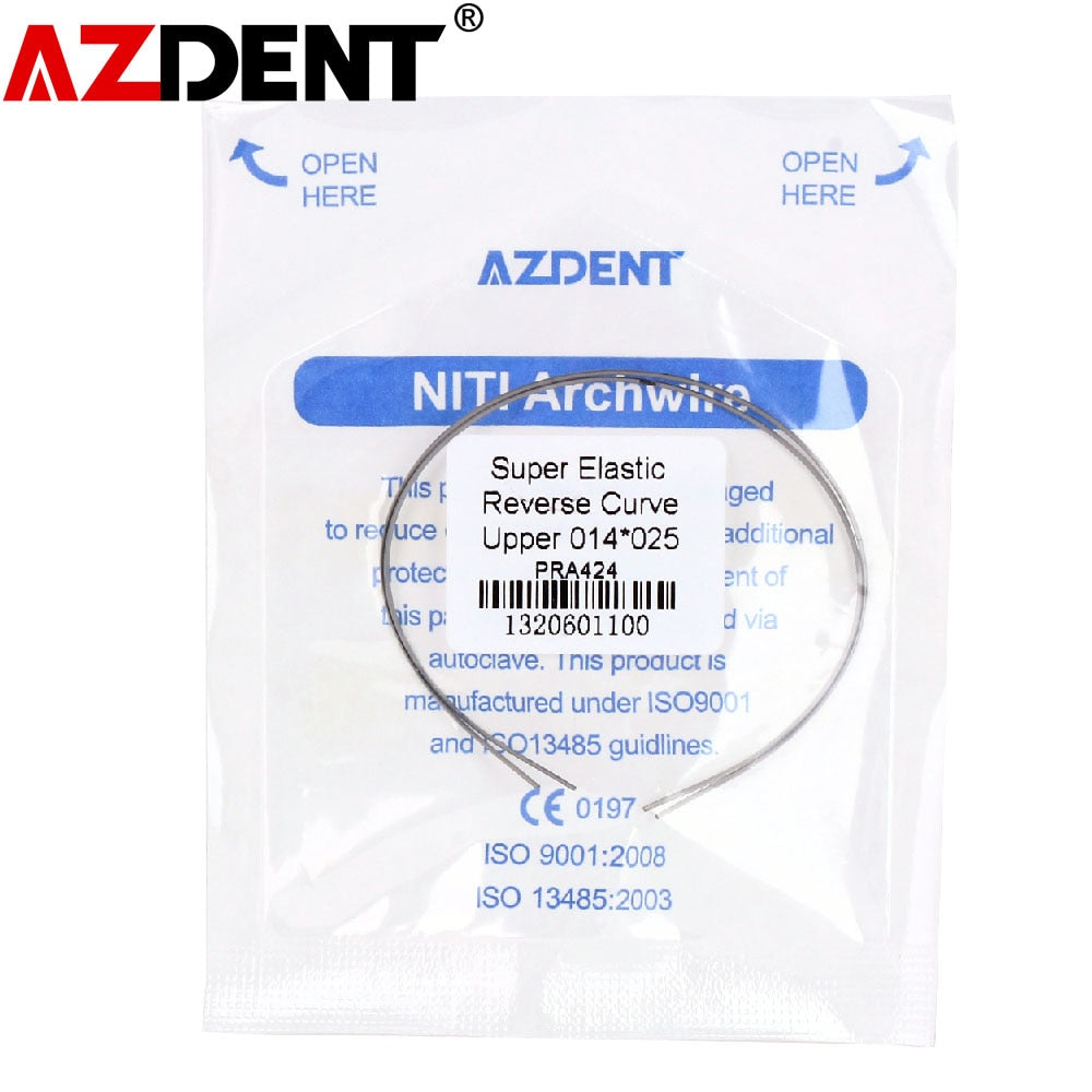 AZDENT Dental Super Elastic NITI Reverse Curve Arch Wires Normal Form Orthodontic Archwire - KiwisLove