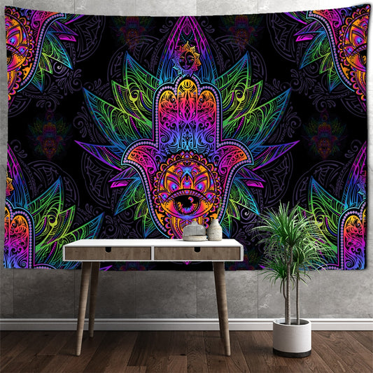 Sun Print Tapestry Wall Hanging Family Bedroom Decorated With Mysterious Bohemian Tarot Magic Indian Witchcraft Wallpaper - KiwisLove